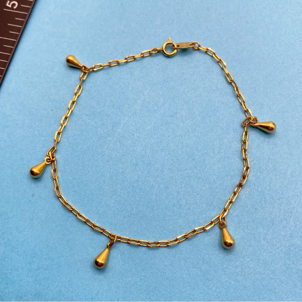AVON Gold Teardrop Bracelet Large Plus Size 9”
Vintage